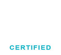 The word 'CERTIFIED' in blue text on a white background