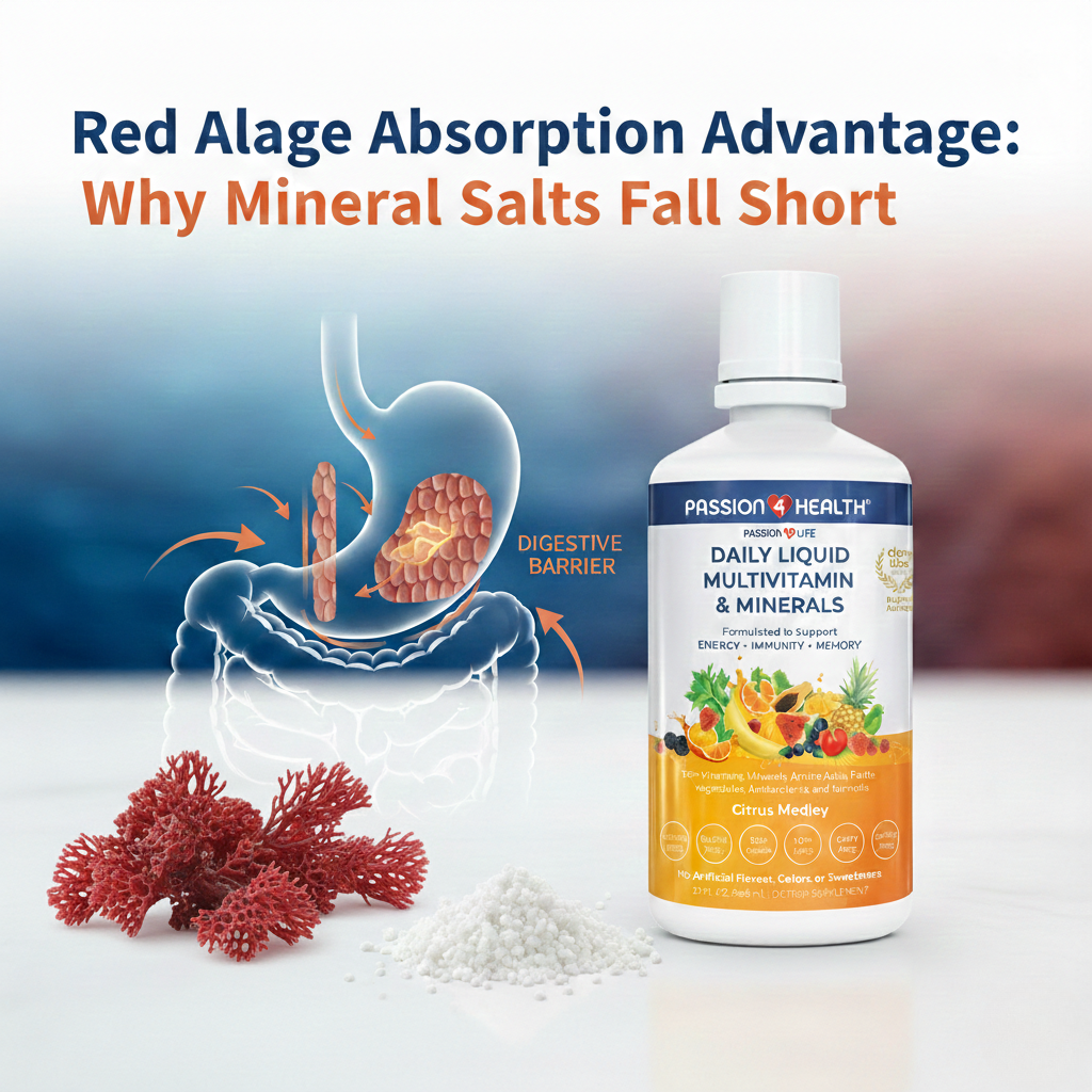 Red Algae Absorption Advantage: Why Mineral Salts Fall Short