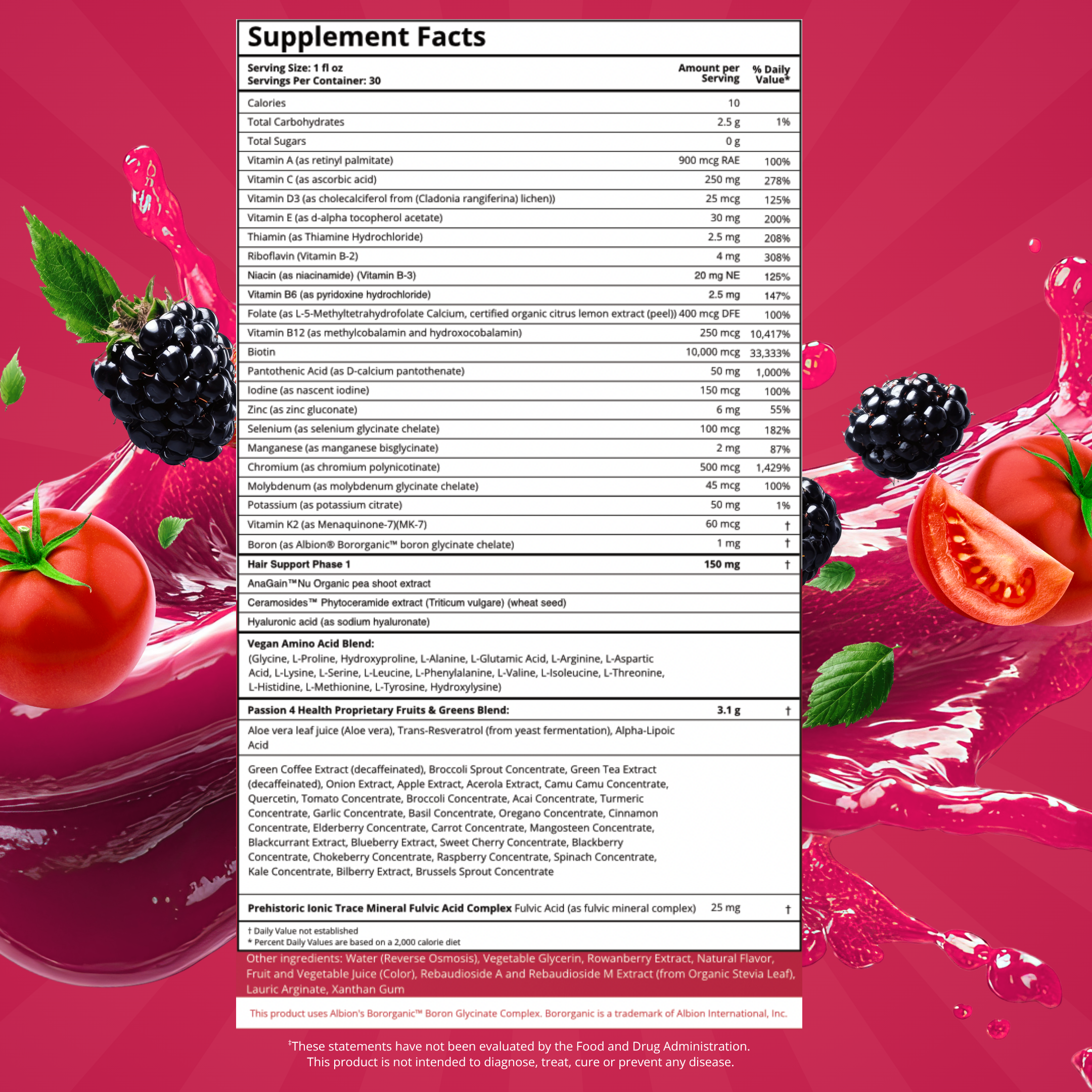 Hair, Skin and Nails Daily Liquid Multivitamin & Minerals with AnaGain™ Nu and Ceramosides™