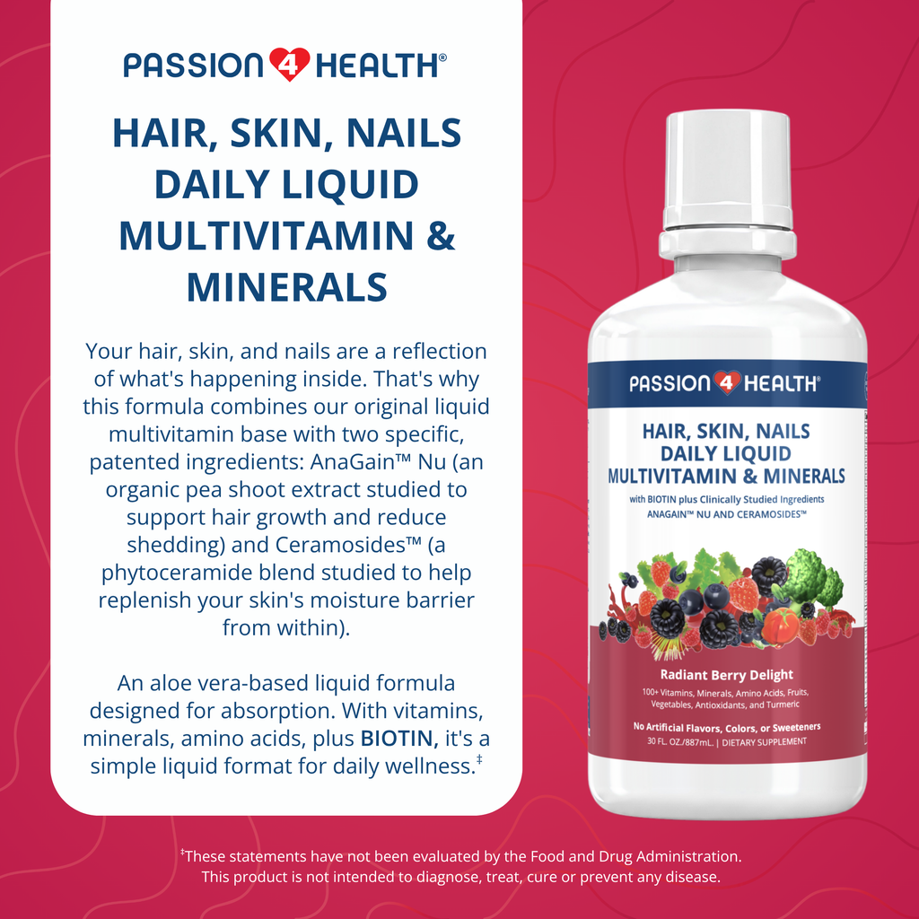 Hair, Skin and Nails Daily Liquid Multivitamin & Minerals with AnaGain™ Nu and Ceramosides™