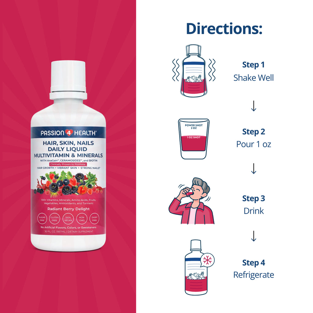 Hair, Skin and Nails Daily Liquid Multivitamin & Minerals with AnaGain™ Nu and Ceramosides™