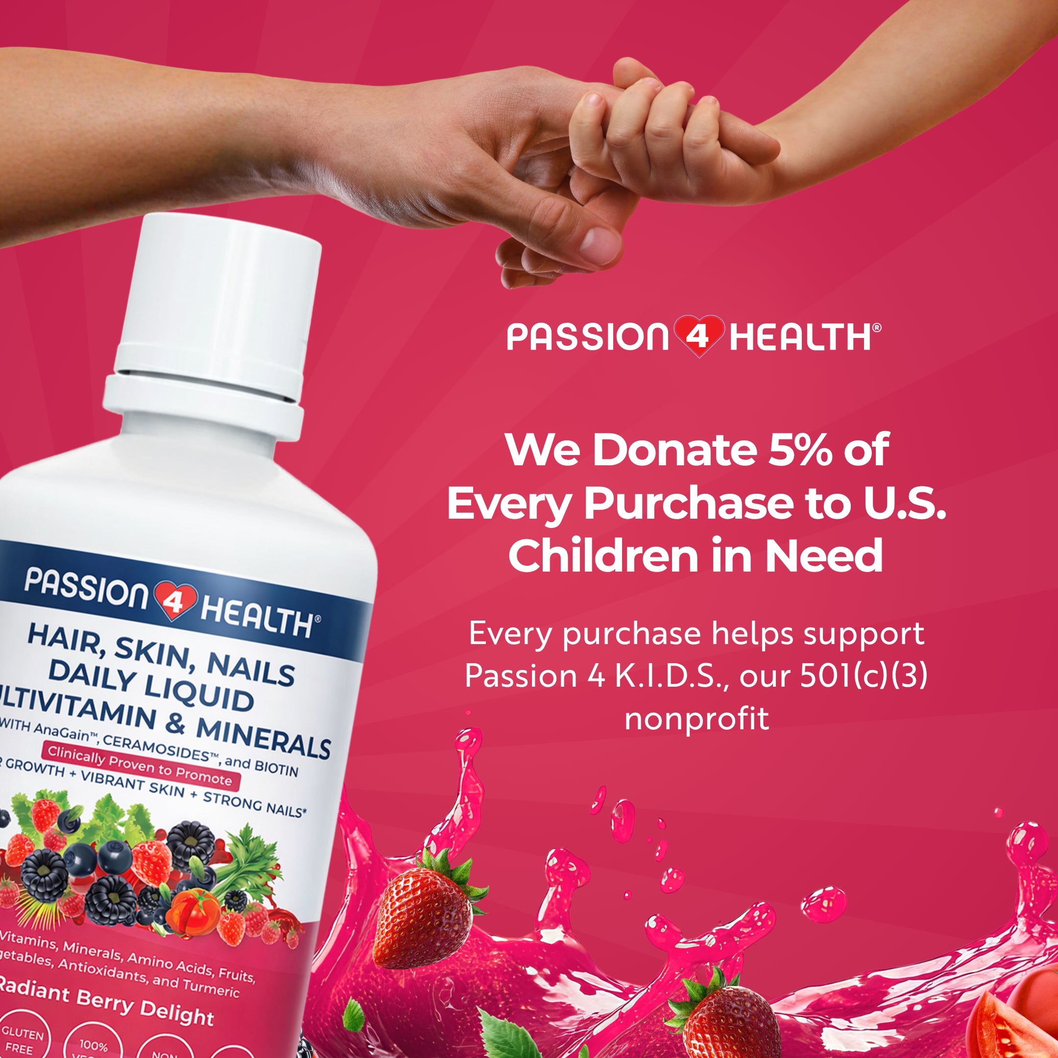 Hair, Skin and Nails Daily Liquid Multivitamin & Minerals with AnaGain™ Nu and Ceramosides™