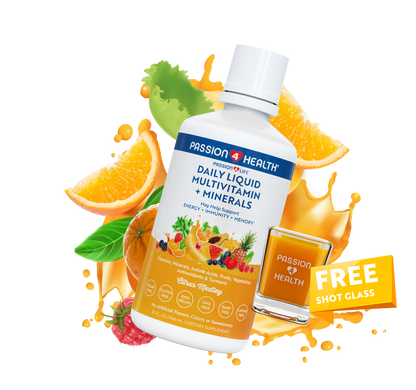 Daily Liquid Multivitamins & Minerals Plus a Free Shot Glass