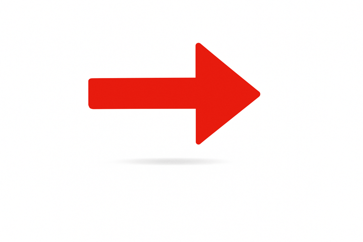 Create a small, simple red arrow that is animated which bounces back and fourth right to left, pointing to the right showing the direction that can be viewed on mobile as well as desktop with a white background